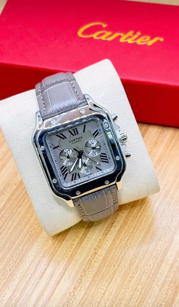 Montre pour homme Cartier Santos 100XL édition anniversaire acier cadran argent